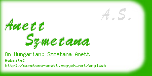 anett szmetana business card